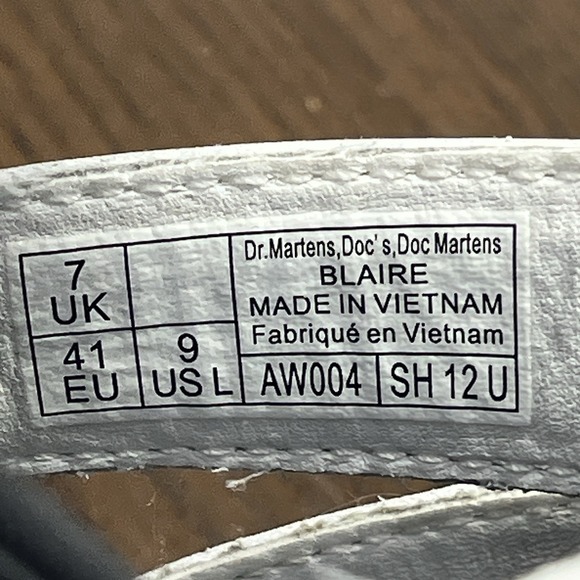 Dr Martens Blaire Sandals Womens 9 White Leather Comfort Strappy Platform Chunky - Picture 8 of 16